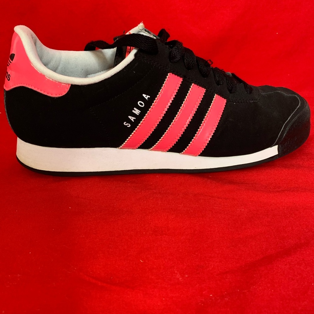 Womens adidas samoa black pink
